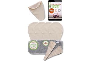 NATISSY Salvaslip Lavabili Cotone Organico TANGA; 7 Pezzi (S) Donna THONG MADE IN EU; Assorbenti Lavabili STRING senza PUL; Riutilizzabili per perdite vaginali, NON per il ciclo menstruale