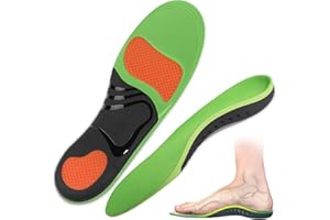 Uvolo Orthopädische Einlegesohlen für Herren & Damen, Hohe arch Schuheinlagen für Hohlfuß, Plattfüße, Plantar Fasciitis, Fußschmerz und lindert Fußkater