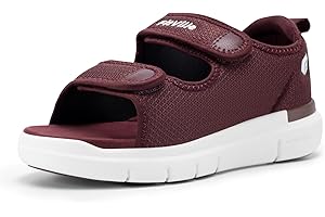 FitVille Women's Wide Fit Open Toe Diabetic Sandals Edema Shoes Surgical Footwear with Adjustable Strap Slippers for Swollen Feet