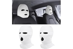 JNNJ 2 Pièces Housse D'appui-Tête Respirante Personnalisée, Housse D'appui-Tête Lavable pour Automobile, Housse D'appui-Tête Anti-Poussière pour Voiture, pour Véhicule, Minivan, Automobile(Blanc)