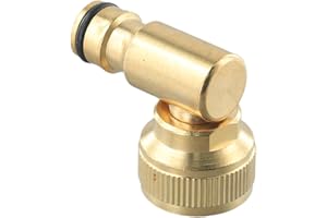 QOXEZY Obrotowe złącze kolankowe do łatwej konfiguracji bębna węża, gwint wewnętrzny dla BSP 3/4"