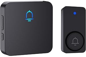 SECRUI Wireless Doorbell, Electric Cordless Battery Operated Plug in Door Bells IP55 Waterproof Easy Install Long Range of 1,000 Feet with 32 Chimes ​for Home, School, Office, Classroom