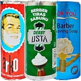 Berber Tıraş Sabunu Seti, 3'l&uuml;, Derby Usta 75g, Arko 75g, More For You 75g