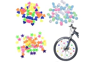 MEXRUMI 108 Piezas De Coloridos Radios De Bicicleta Para Niñas Y Niños Cuentas De Radios, Accesorios De Bicicleta Para Niños, Radios De Bicicleta De Decoración De Bicicletas