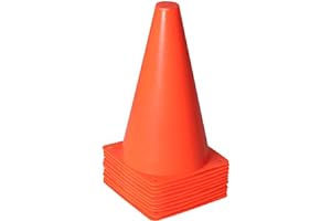 Alyoen 23cm Pylonen Kinder, Hütchen Fussball Markierungskegel für Outdoor-Aktivitäten und Festliche Veranstaltungen, Verkehrshütchen Kinder Kegel für Fußball, Sport & Hundetraining (10/20 Stück)