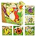 Produktbild PROW 16 Stück Würfel Blöcke Holz Puzzles mit Bee Papagei Marienkäfer Spinne Bunte Kreativität Würfel für Jungen und Mädchen
