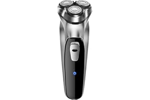 NWOUIIAY Rasoio Elettrico Uomo Wet & Dry Ricaricabile Rasoio Barba con Testine Rotanti 3D Regolatore Barba con Display LCD Rasatura Regolabarba con Trimmer Pop-up Rasoio elettrico barba