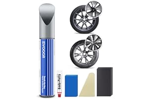EVOOOR Cerchi argento mezzanotte kit penna vernice con spatola per carrozzeria Tesla Model 3 18 pollici/Model S 19 pollici corrispondenza esatta – riparazione di graffi e scheggiature