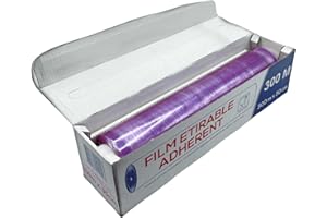 JORISELECTION Film alimentaire étirable PRO avec BARRE DE COUPE - 30 cm x 300m - conditionnement aliments, protection fraicheur, cuisson micro-ondes et congélateur