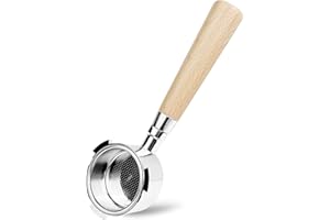 Noxtioanip Espresso Bottomless Porte-Filtre 51.5mm, 3 Oreilles Portafilter à Café Sans Fond Compatible avec DeLonghi Dedica EC680 EC685 EC785 EC885 Machine à Café Smeg, pour Machine à Expresso