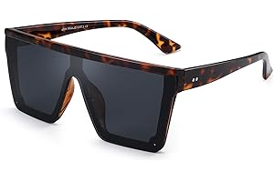 JIM HALO Occhiali da Sole Grandi Unisex. Lenti Specchiate senza Cornice. Per Donna - Uomo