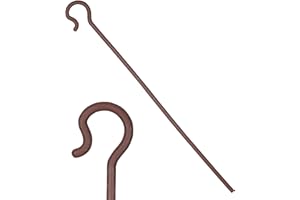 W WIDMANN MILANO Party Fashion 7605 - Hirtenstab, Länge 148 cm, braun, aus Kunststoff, zerlegbar, Hirte, Heilige drei Könige, Krippenspiel, Krippe, Weihnachten, Weihnachtsgeschichte