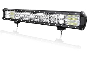 PICAA LED Light Bar, 23 inch, 324W, Tri Row, Flood Spot Combo Beam, 6000K White, for 12V 24V Vehicle 4x4 Truck SUV ATV