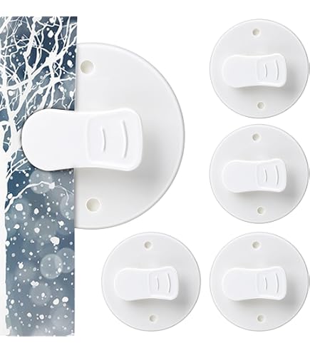 14 Pesi Magnetici Per Tende Bianchi - Calamite Forti 4x4 Cm, Clip Invisibili, Antivento, Per Tende A Garza, Tovaglie E Tende Da Doccia