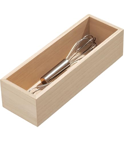 Range-Couverts Bambou Winter Shore - Lot De 2 - Organisateur Tiroir Empilable - 15,5x6,5x38,5cm