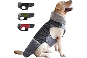 Etechydra Manteau Chien Imperméable, Veste de Chien Hiver Chaude, Veste Chien Réfléchissante Rêtements pour Animaux de Compagnie, Convient aux Petit, Moyen et Grand Chiens Noir M