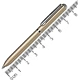 Online mini twist ballpoint pen Champagne with metal clip standard pen refill small pens for the purse 8 cm length, fits into wallets & small bags biro with blue writing color