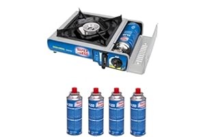 FYSHOP Pack Hornillo Super Ego + 4 Cartucho de Gas Super Ego Btn 250