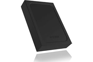Carcasa externa Icy Box IB-241WP para disco duro SATA HDD y SSD de 2,5 pulgadas con USB 3.0 (UASP). Protección contra la pérdida de datos e infecciones de virus, aluminio, gris negro Negro