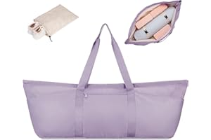 Sports Bag Women's Yoga Bag Large Travel Bag with Shoe Bag & Wet Compartment Carry Bag Men's Gym Pilates Bag for Yoga Mats, purple, Unit size, Sporty