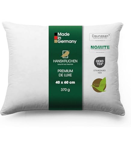 Welt-der-Träume Down pillow, 40 x 40 cm, filling weight: 300 g, incl. pillowcase made of 100% cotton, pillow 40 x 40 down, feather pillow, no live picking, white, 1 piece