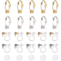 10 Convertitori Orecchini A Clip Con 12 Cuscinetti - Per Orecchini Non Forati, Donne E Ragazze - Foto 7