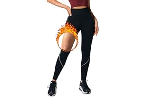 Bingrong Pantalon de Sudation Femme Sauna Legging Minceur Taille Haute Néoprène Pantalon avec Pocket Anti Cellulite Butt Lift Leggings pour Sport Femme Fitness