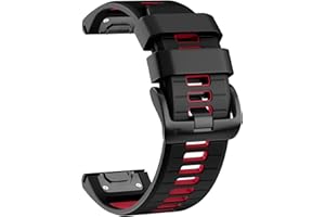U-LIMVE Pasek do zegarka Garmin Fenix 7X Pro / Fenix 7X / Fenix 6X Pro / Fenix 6X / Fenix 5X / Fenix 3, 26 mm silikonowy pasek zastępczy do Garmin Epix Pro 51 mm/TACTIX 7