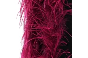 Blausky Boa de plumas, chal de plumas de avestruz de aproximadamente 2 m de largo, guirnalda de plumas, chal de plumas de avestruz monocolor, accesorio de disfraz de plumas para charlestón de los años