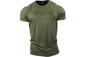 GYMTIER Spartan Forged – T-shirt de sport pour homme Bodybuilding Haltérophilie Strongman Training Top Active Wear Spartan Forged