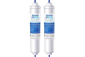 GOLDEN ICEPURE Refrigerator Filter Compatible with Samsung DA29-10105J, DA29-10105J HAFEX/EXP, DA99-02131B, WSF-100, EF9603, HAIER LG Refrigerator Line, 2pcs