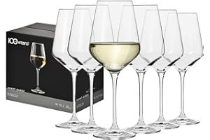 Krosno Bicchieri da vino bianco grandi | Set di 6 | 390 ML | Collezione Avant-Garde | Cristallo senza piombo | Per casa, ristoranti & feste | Lavabili in lavastoviglie