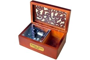 YOUTANG UTI Creative Engraved Wooden 18-note Wind-up Musical Box,Musicl Toys,Tune:Ode to Joy by UTI