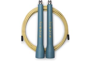 PICSIL - Professional Crosstraining Rope | Double Bearings for Increased Speed | Adjustable and Ergonomic | Ideal for Fitness, Boxing, MMA | Unisex Jump Rope | ABS Material