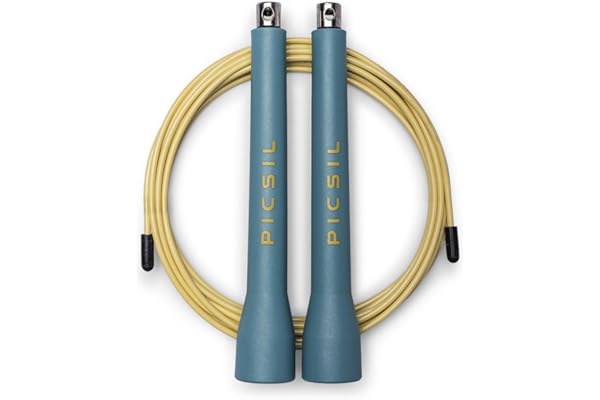 PICSIL - Comba Profesional de Crosstraining | Doble Rodamiento para Mayor Velocidad | Ajustable y Ergonómica | Ideal para Fitness, Boxeo, MMA | Cuerda para Saltar Unisex | Material ABS