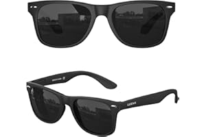 LUENX Men Sunglasses Polarised Lens Retro Classic Shades - UV 400 Protection 54MM Driving Fishing Golf with Accessories