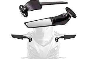 PROOCK Espejos retrovisores universales para motocicleta, espejos laterales de repuesto para ATV, espejos invisibles giratorios de 360°, para Kawasaki Ninja, para Honda, para Suzuki, para Yamaha，para Ducati