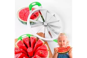 BONPRIME Coupe Pasteque et Melon Couteau Acier Inoxydable, Trancheuse Professionnelle Multifonctionnelle, Outil de Cuisine, Coupe Ananas, Watermelon Cutter, Trancheuse de Pastèque pour Couper des Fruits