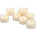 Stonebriar Unscented Long Burning Clear Cup Tea Light Candles, 6 to 7 Hour Extended Burn Time, White, Bulk 96 Pack