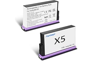Fantasyo Insta 360 X5 Batterie 2 Pack 2800mAh Batterie de Mise à de Haute capacité 360 X5 Accessoires Protection Peut Stocker la Carte Misro SD Compatible avec la 360 X5 Caméra