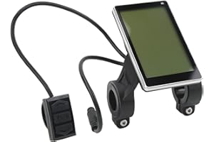 Agatige Fahrradcomputer Kabellos, Elektrofahrrad LCD Display, M5 LCD-Panel-Bildschirm Mit Wasserdichtem Anschluss E-Scooter-Display-Messgerät Zur Modifikation
