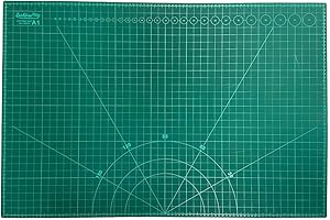 QUICKDRAW A1 Self Healing Cutting Mat – Double Sided Non-Slip Gridded Mat for Accurate Cutting – Protects Work Surfaces & Extends Blade Life – Ideal for Arts Crafts Card Making and Decoupage