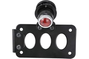 KATUR Black Motorcycle Tail Light Len Side Mount License Plate Light with Bracket Multifunctional Rear Light Fits for H arley H onda K awasaki B MW Y amaha S uzuki