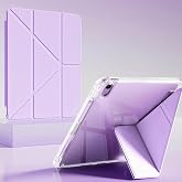 Coverzone Samsung Galaxy Tab S10 FE X520 X526 ile uyumlu Tablet Kılıfı Şeffaf Arka Kapak Smart Cover Ayrılmayan Katlanır Stan