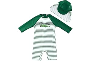 UMELOK Baby Badeanzug mit Sonnenhut UV Schutz Schwimmanzug für Baby Junge