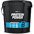 BioTechUSA Protein Power | High Protein, Sugar-Free, Lactose-Free, Gluten-Free | Added Creatine, 4 kg, Strawberry-Banana