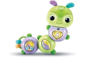 VTech Baby Drehspaß-Raupe – Interaktives Rassel- und Motorik-Spielzeug, das spricht und singt – Für Kinder von 6-24 Monaten