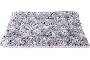 Vejaoo Flanelle Douce et Chaude Couverture Chaude, épaisse Couverture de Chien Tapis de Chat XZ006 (Grey Paw, 89 * 68 CM)