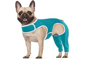 Hjyokuso Traje de recuperación para perros, traje de recuperación de cirugía para perros, manga para lamer la pierna trasera, protector de codo, manga para evitar lamer, evita infecciones de heridas