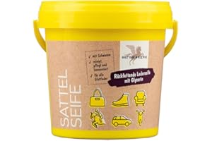 BENSE U. EICKE B & E Sattelseife mit Schwamm, 1000 ml reinigt pflegt konserviert | Lederseife Lederreinigung |Saddle Soap | Savon Pour Selle Avec eponge